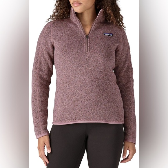 Women's Purple Quarter-Zip Sweater - Picture 3 of 14